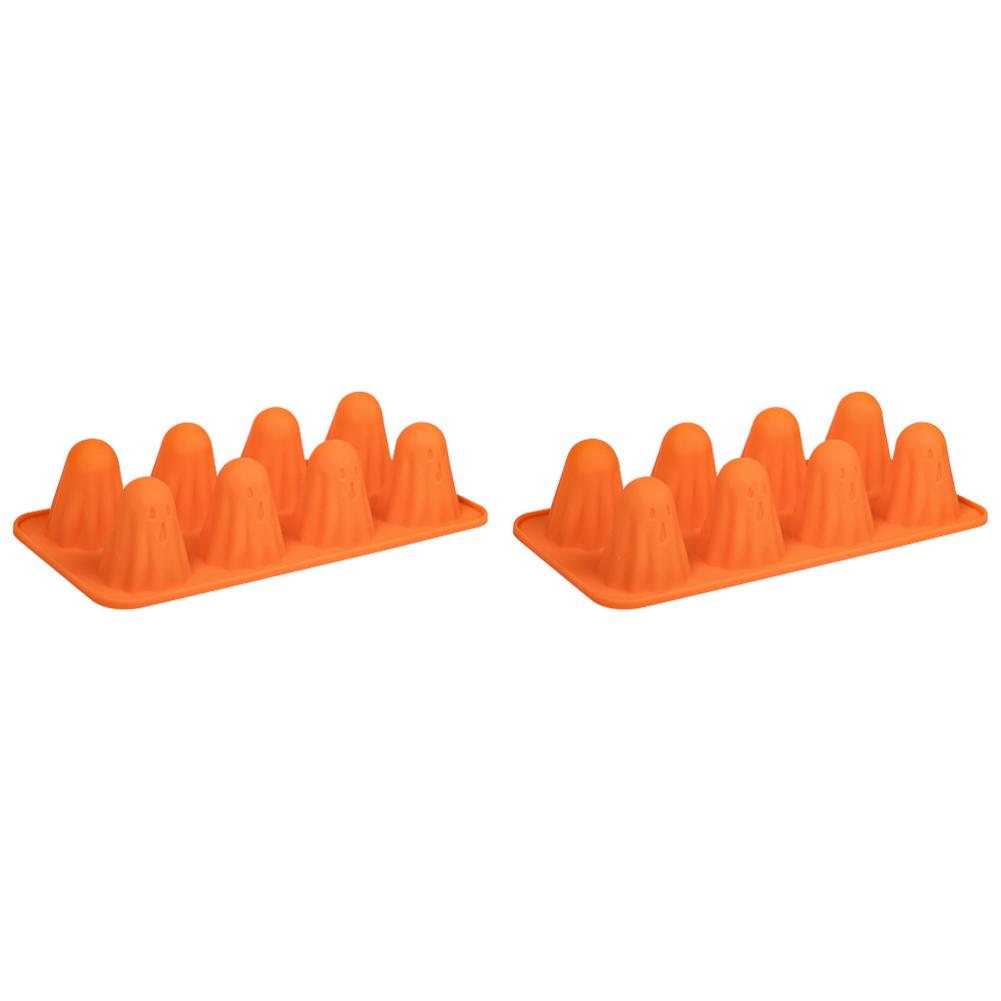 1/2/3Pcs Ghost Chocolate Candy Molds Reusable Halloween Silicone Moulds Holiday Kitchen Tools for Jelly Chocolate Candy Gummy