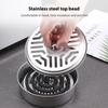 10-1pc Stainless Steel Mosquito Spiral Holder Box with Lid Fireproof Mosquito Coil Burner Safe Windproof Mosquito Repellent Tray