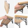 2pcs 10 Inch Folding Table Bracket Triangle Stainless Steel Wall Mount Shelf Support