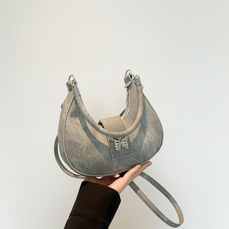 

Женская высококачественная сумка-мессенджер с нежной текстурой, универсальная, новая модная сумка-пельмень на весну и лето 2025 года серый