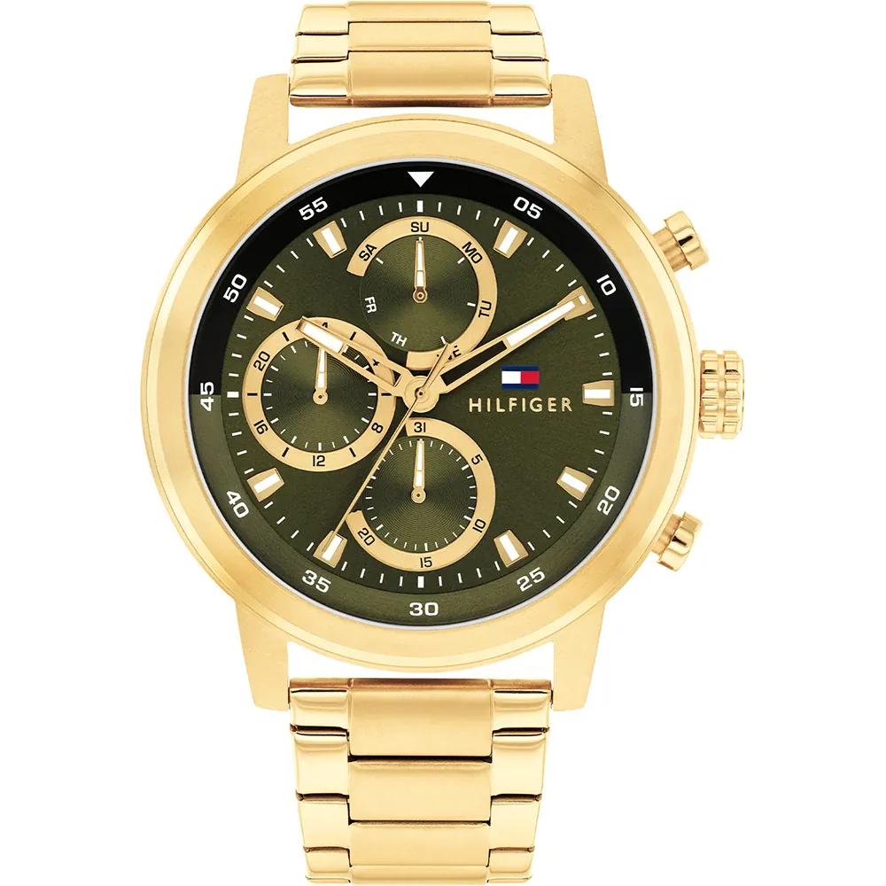 Tommy Hilfiger Rocky Green Dial Gold Stainless Steel Men s Quartz Watch 1792216 зелёный