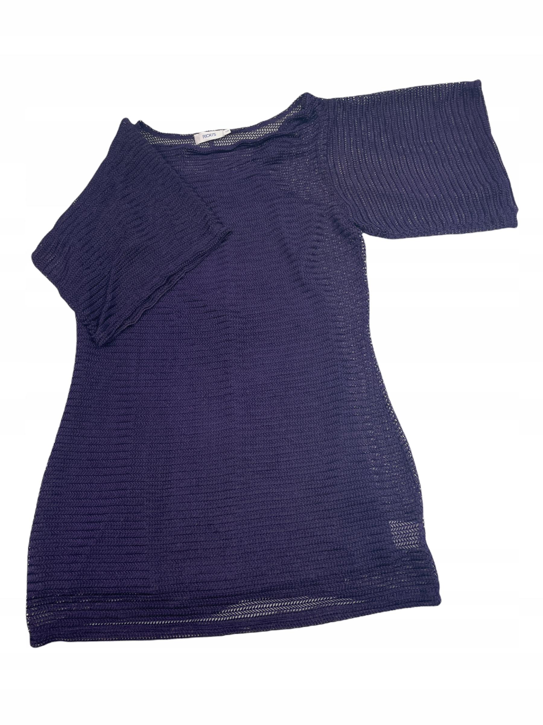 

Fioletowy sweter tunika RICKI S L - Used