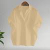 ZANZEA Women Turn Down Collar Loose Casual Short Sleeve Blouse