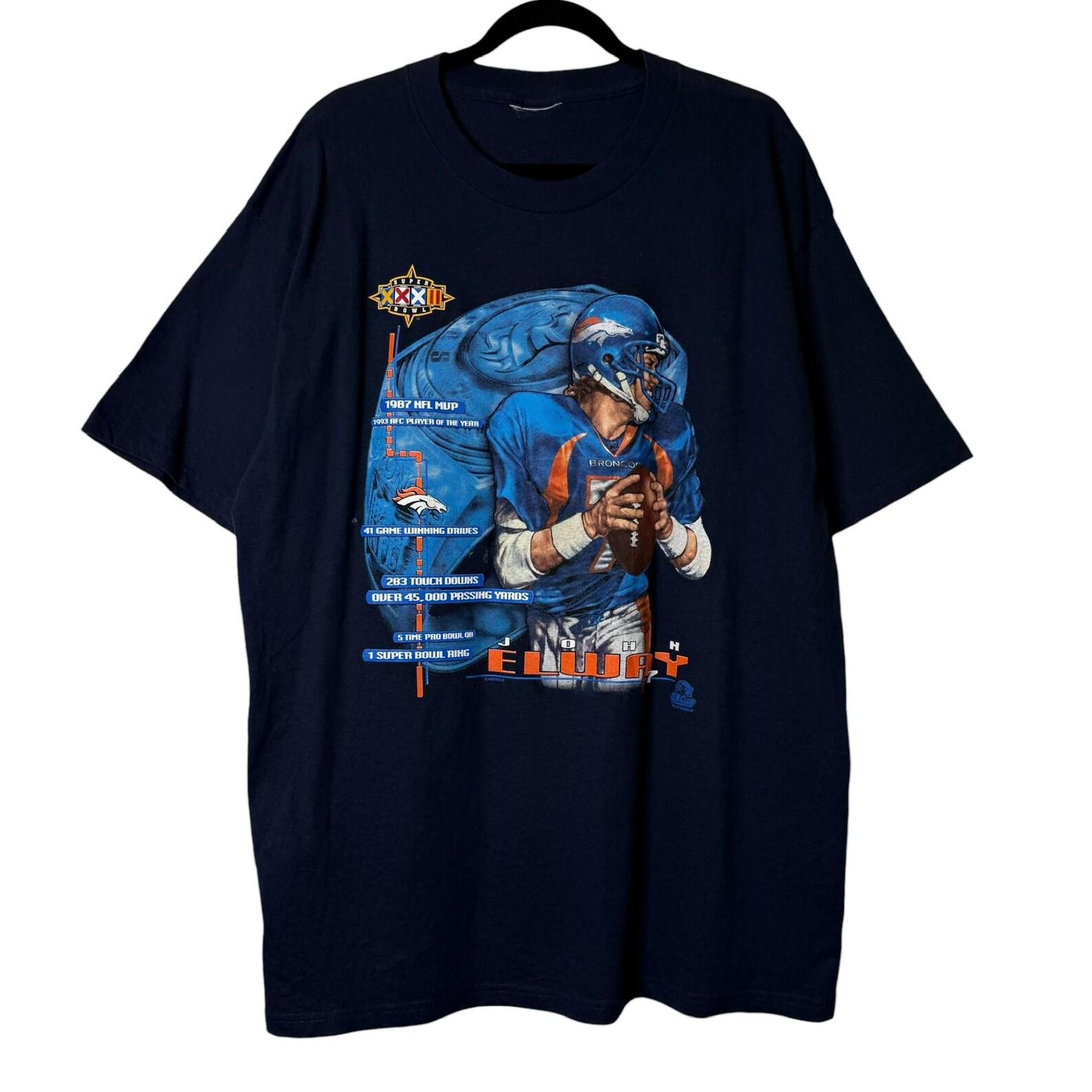 1998 Denver Broncos John Elway T shirt Sz 2XL (B1667) 2XL
