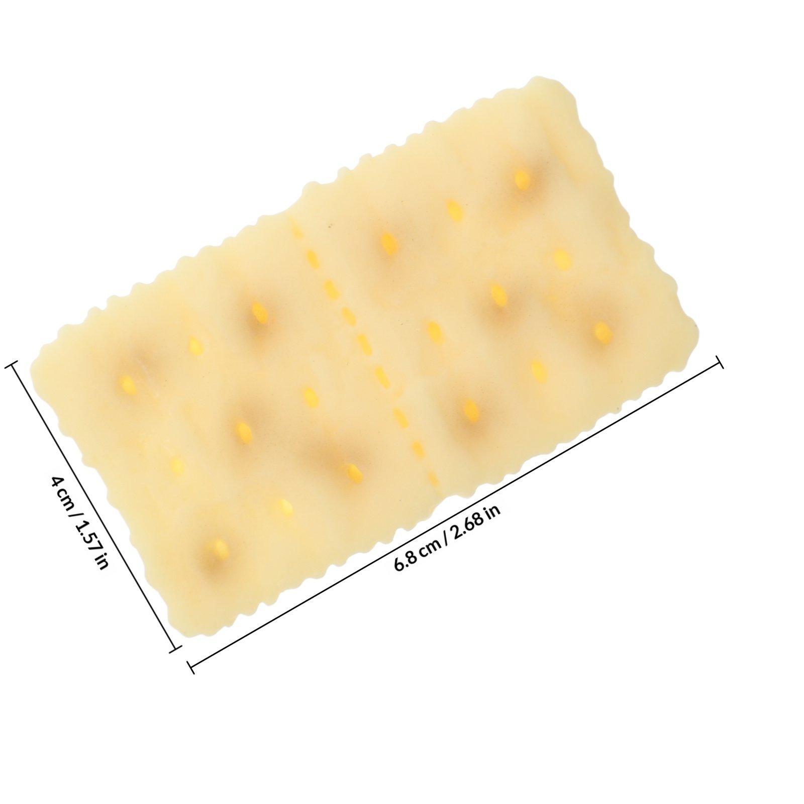 

5Pcs Realistic Soda Crackers Simulation Resin Biscuit Decoration for Kitchen Display Home Decor Photography Props DIY Crafts светло-желтого