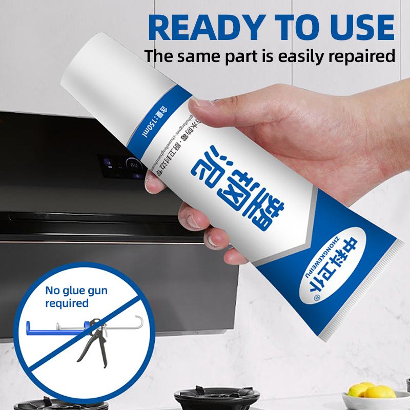 Plastic Steel Mud White Mildew-proof Edge Banding and Caulking Ceramic Glue Kitchen Bathroom Toilet Sink Waterproof Sealant