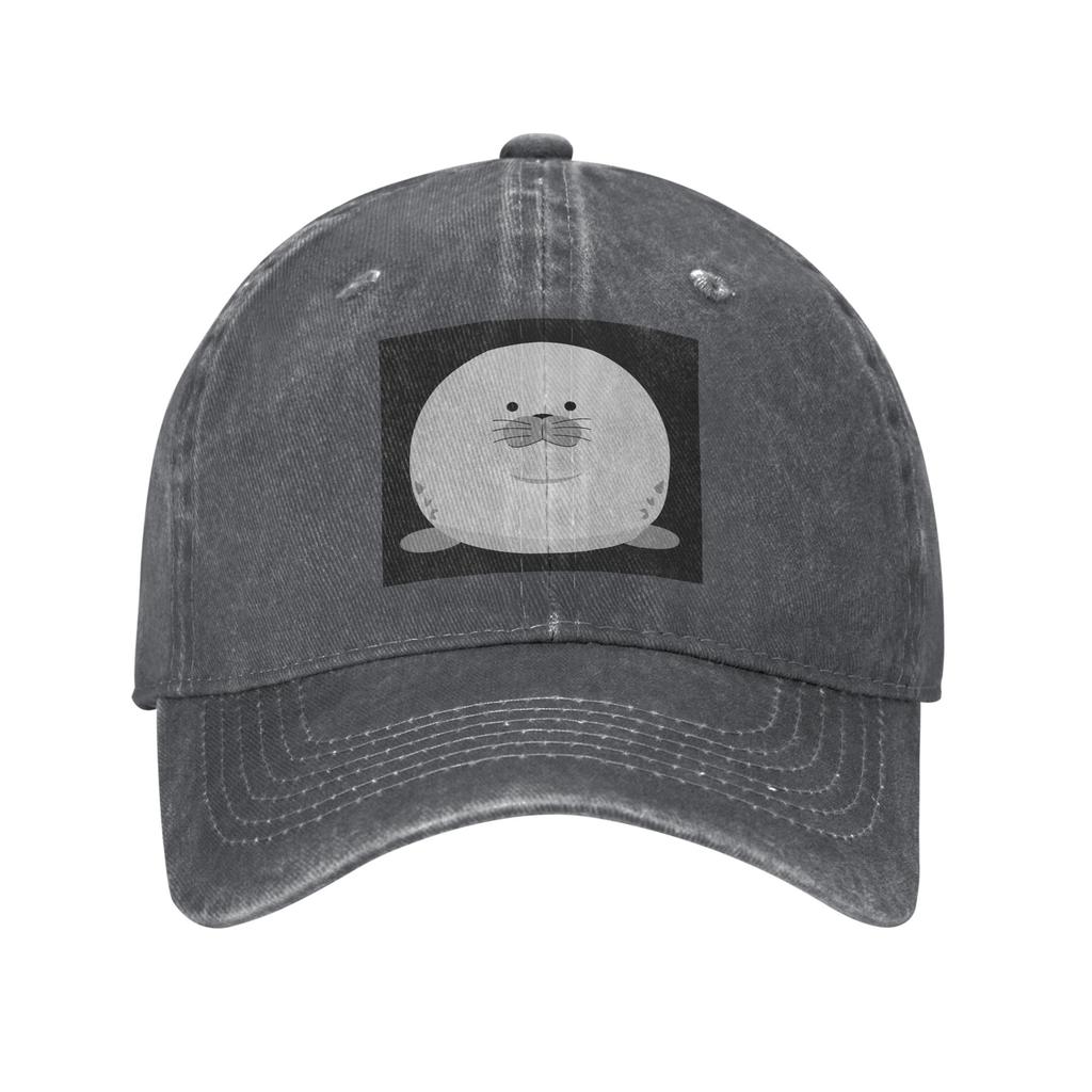 Süßer dicker Seehund Denim-Kappe Lässige Baseballkappen Verstellbarer Hut Sommer Unisex Baseballkappen