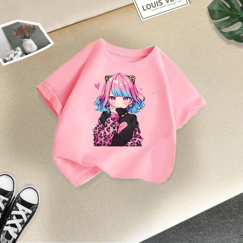 Children T-shirt Kids 100% Cotton Clothes Tops 2-13Y Loose-fit Casual Crew Neck Short-sleeve T-shirt