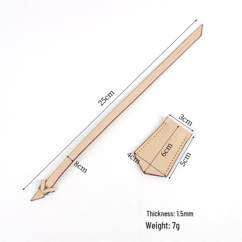 Luxury Apricot Leather Luggage Tag: Genuine Leather Suitcase Tag with Tree Paste Design