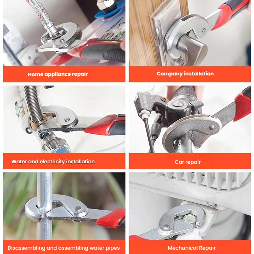 Universal wrench, multifunctional universal adjustable wrench, running river wrench, fast pipe clamp, adjustable wrench.zwq