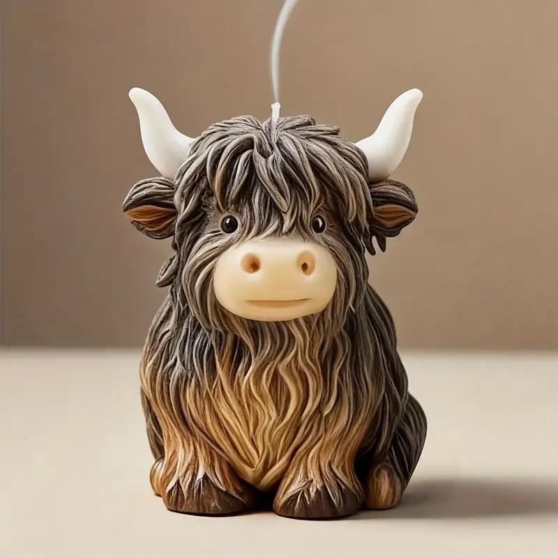 Harz Silikonform Highland Yak Silikonform - Schottisches Hochland Yak Tier Wachs- & Gipsstatue Ornament Langlebig Wiederverwendbar