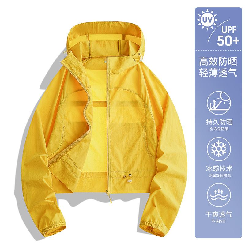 Sunscreen clothes women's new spring and summer outdoor casual style light and thin small man ice-feeling hooded thin coat