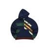 X Facetasm Color Block Loose Fit Hoodie Women Hoodies Hanness-Blue T11W417202F-NV