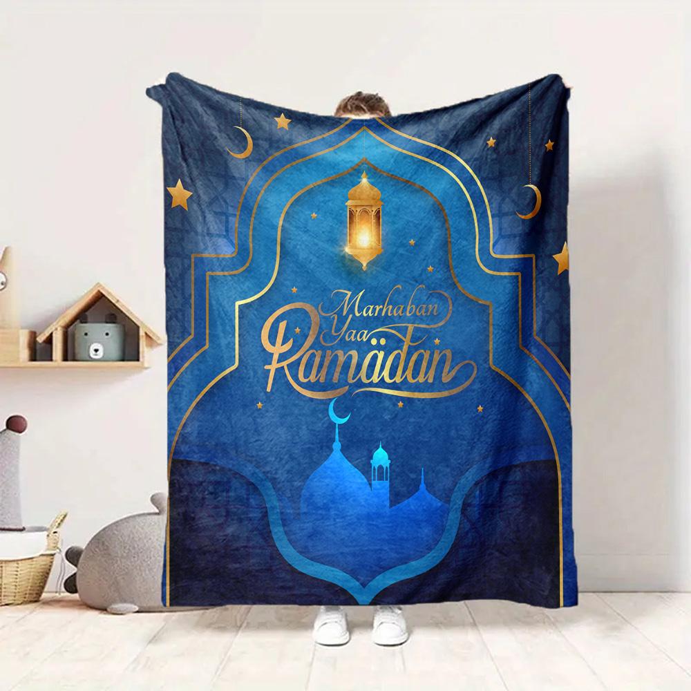 Ramadan Greetings Flannel Blanket Throw Blanket Soft Warm Sofa Bed Camping Car home Decor Unique Christmas Gift C9302533