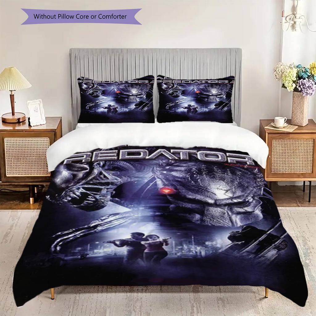 Alien Vs Predator 2025 Bedding 1 Duvet Cover 2 Pillowcase Without Core Christmas Birthday Gift Soft And Comfortable