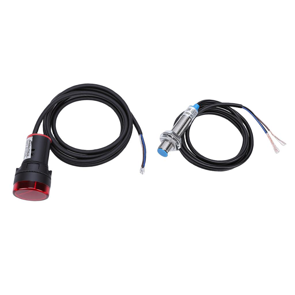 LED Tachometer Hall Proximity Switch Magnet Sensor 4 Digit Red RPM Speed Meter NPN for Ship Distribution Box Control