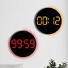 Living Room Wall Clock Large Font Color Changing Clock Atmosphere Light Multifunctional Home Furnishings