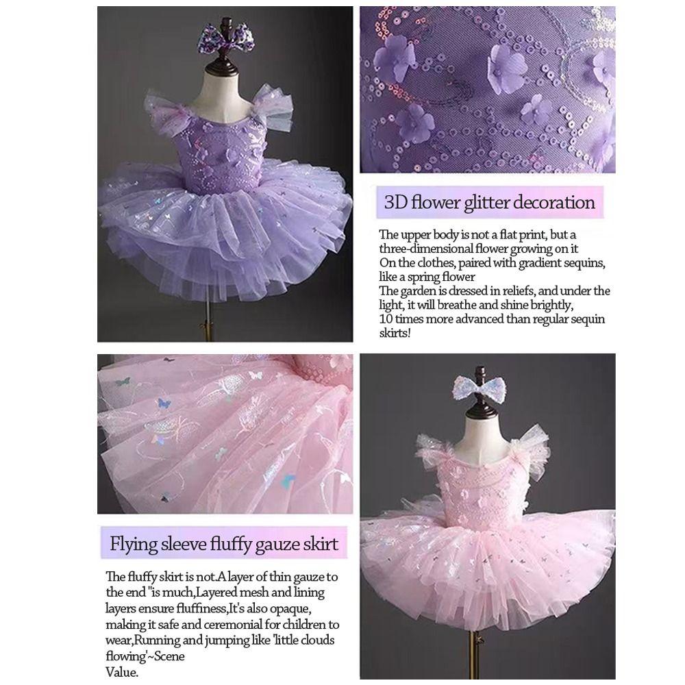 Modern Ballet Tutu Sequin Performance Clothes Fashion Dance Costumes Children