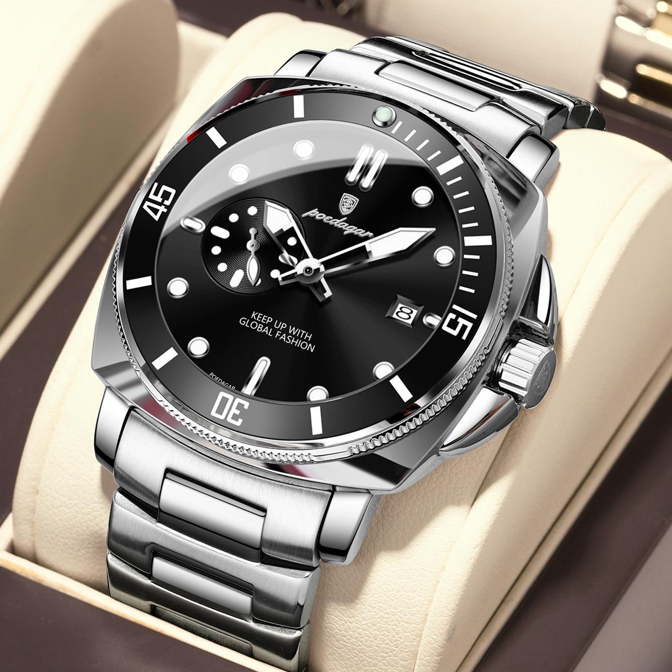 Large Dial Casual Men S Watch Waterproof Luminous Quartz Watch