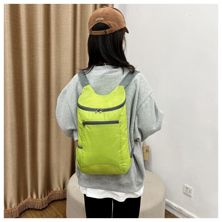 Tragbarer Outdoor Faltbarer Sportrucksack - Leichte Doppelschulter-Reisetasche und Schultasche; Option für individuelles Logo verfügbar.