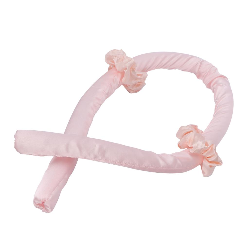 Heatless Hair Curlers No Heat Curls Headband DIY Natural Sleeping Hair Curling Styling Tool Pink