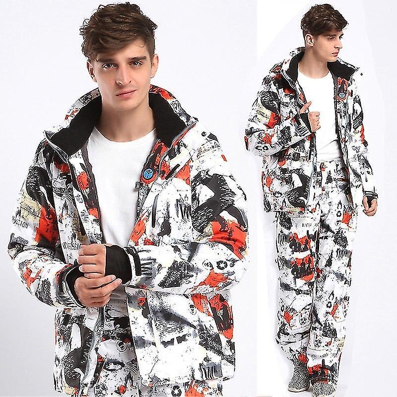 Winter Men Ski Suit, Skiing Snowboard Jacket + Pants