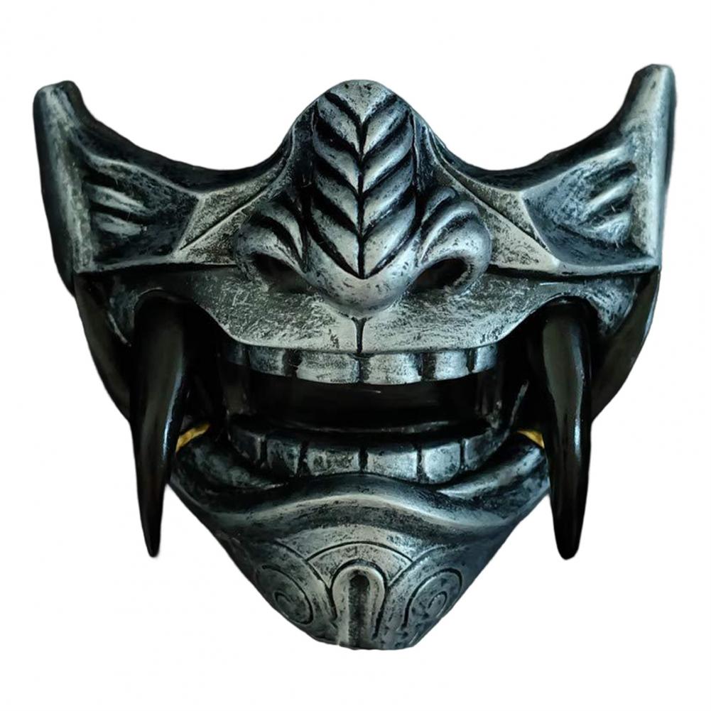 Halloween Cosplay Airsoft Maske Schutzmode Halbgesichtsmaske Prajna Hannya Maske Japanische Samurai Dämon Party Dekor