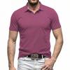 Summer New Style Lapel Daily Casual POLO Shirt Fashionable Men's Solid Color Short-sleeved T-shirt