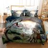 3D Dinosaur Duvet Cover Jurassic Bedding Set For Kids Boys Teen Queen/King/Full/Twin Microfiber Quilt Cover With 1/2 Pillowcase