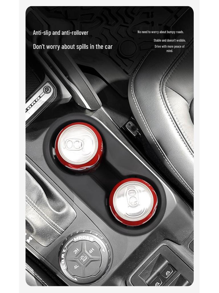 Silicone Cushion Covers for Ford Bronco 2024-2025 Cup Holders and Center Console Beverage Storage.