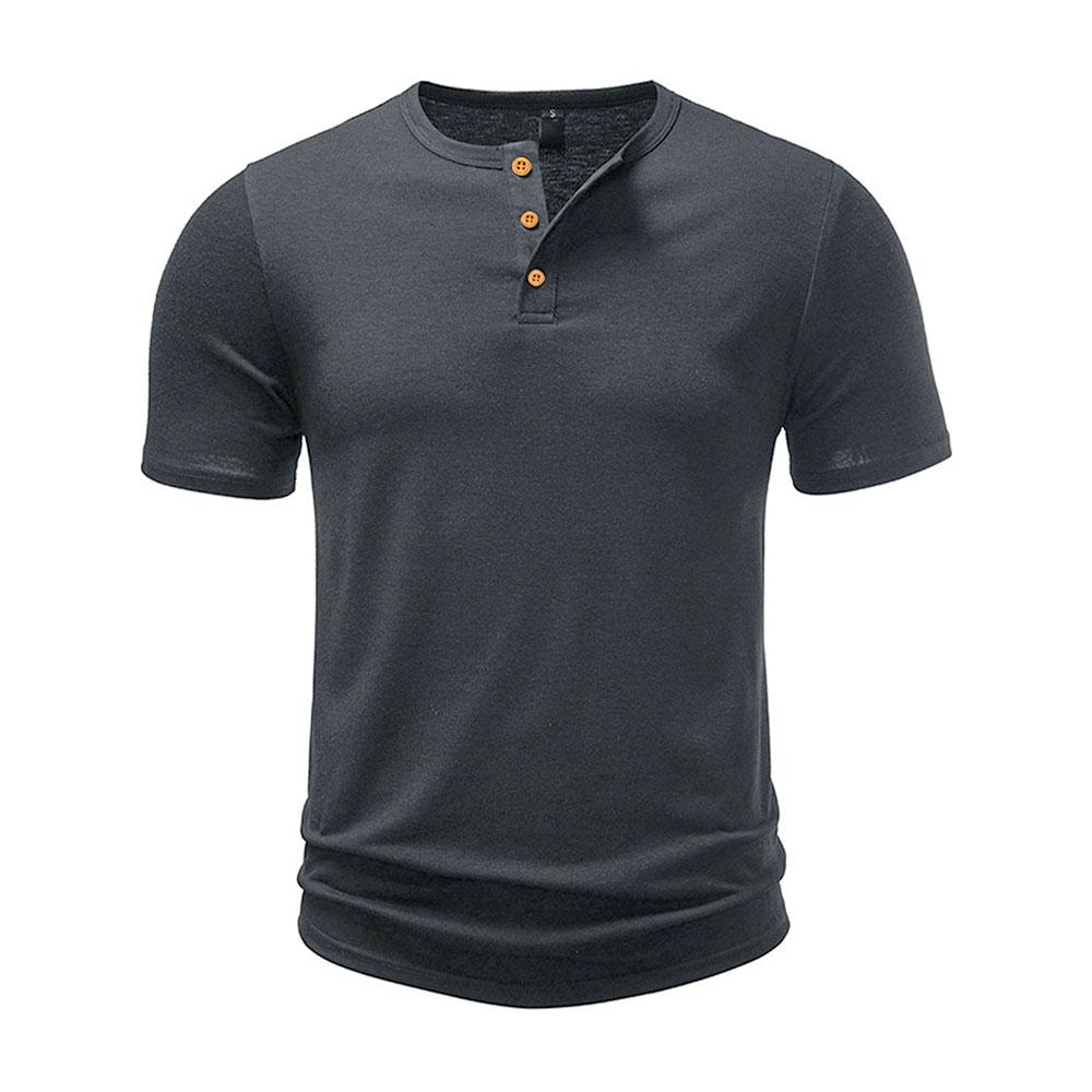 Men's Cotton T-shirt Summer Breathable Solid Color Slim Fit Cozy Short Sleeve Tees Casual Simple Style Soft Fabric Clothing