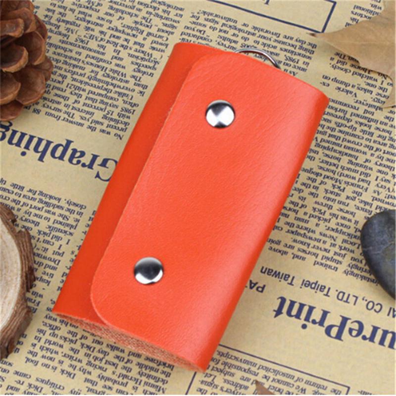 PU Leather Women Men Key Holders Keys Organizer Fashion Solid Key Wallets Key Pouch Car Keychain Housekeeper Key Chain Wallet