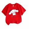 Cute White Long Ear Cartoon Character Print Kids 100% Cotton T-shirt Boys Girls Casual O-Neck Short Sleeve Tee Soft Breathable Summer Daily Comfortabl