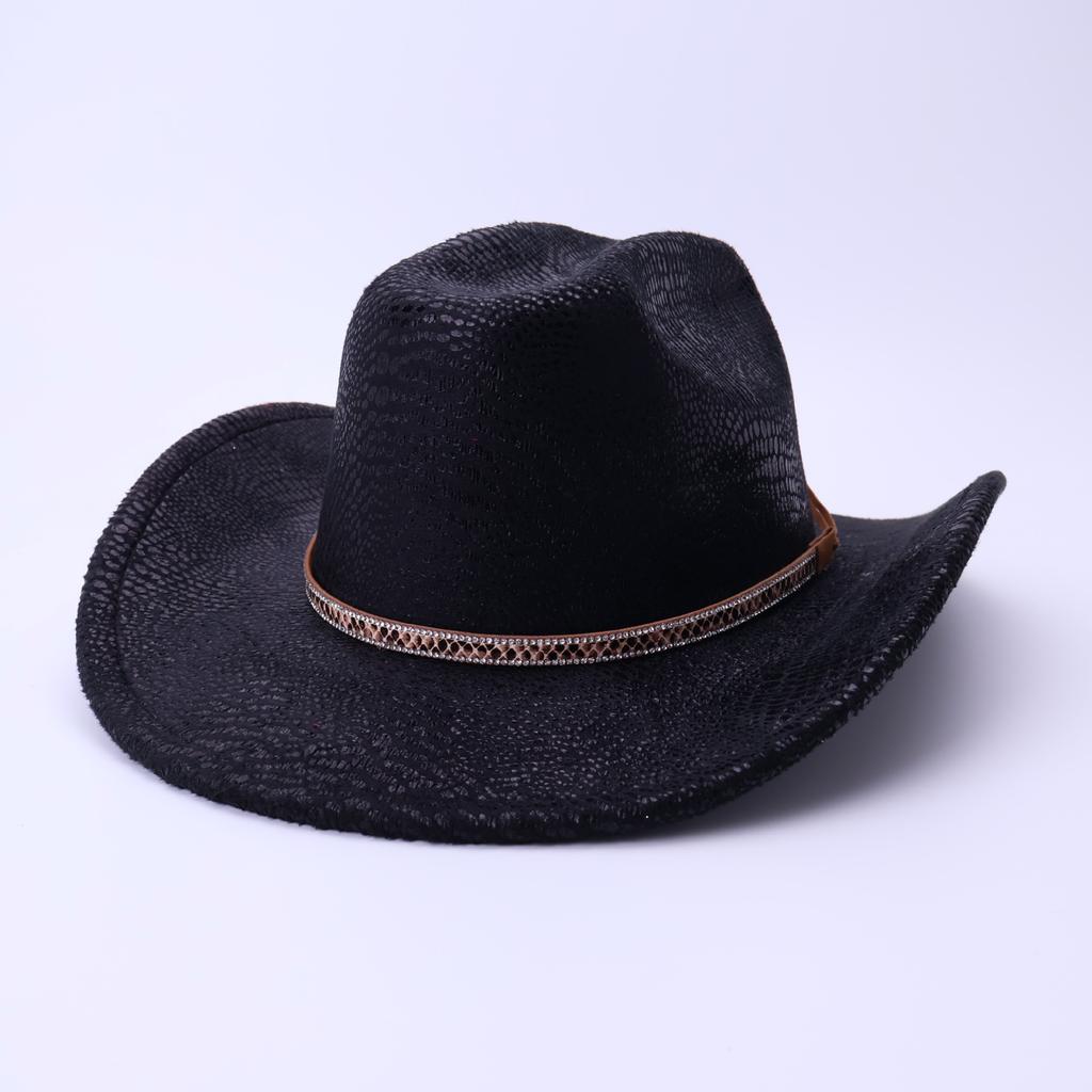 Retro American Western Cowboy Hat, Sunshade and Sun Protection, New Big-brimmed Jazz Hat, European and American Style Men's and Women's Top Hat