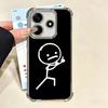 Funny Stickman Matchman Plating Phone Case For Xiaomi Redmi Note 14 15 Pro Plus 13 12 11 11S 11T 10 9S 9 5G Anti-Fall Airabag Co