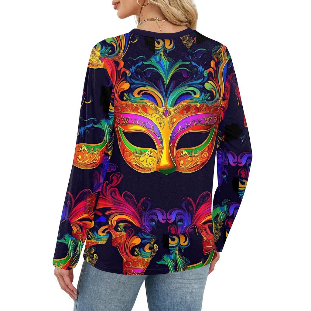 Langarmshirts für Damen, niedlicher Aufdruck, Grafik-T-Shirts, Blusen, lässig, Übergröße, Basic-Tops, Pullover