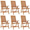 VidaXL Folding Garden Chairs 6 Pcs Solid Eucalyptus Wood 3087345