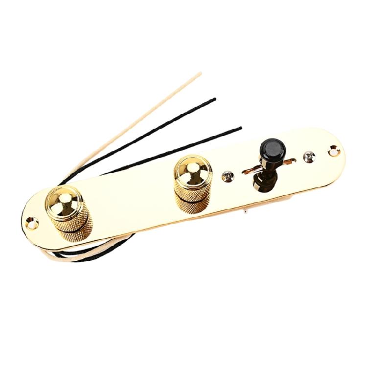 Монтажная пластина для панели управления гитарой, предварительно распаянный 3-позиционный переключатель, жгут проводов золотистый