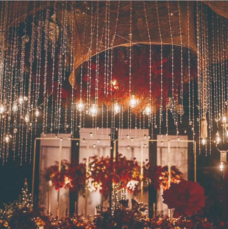 Acrylic Beaded Curtain for Weddings, Aisle Runners, Stage Decor, and Christmas Trees