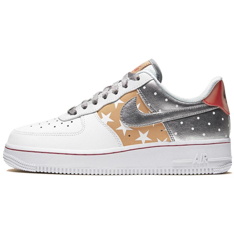 

Nike Женские кроссовки Air Force 1 Low Metallic Gold Stars CT3437-100 37.5