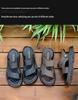 2025 Men's Dual-Use Driving Sandals: Soft Sole, Latex Pad, Plus Size Beach Slippers