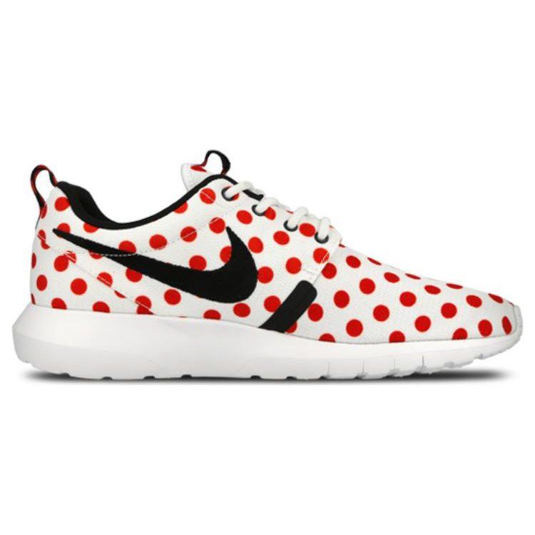 Nike Roshe Run Slip Resistant Lightweight Non slip Lightweight Low top Running Shoes Men's White Red 810857-106