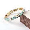 Pulsera de Flores de Colores Esmalte Pulsera de Mano para Mujer Artesanía Pulsera Vintage Cloisonné Niñas
