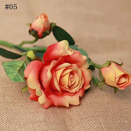 1Pc Artificial Rose Fabric Fake Flower for Wedding Home Party Office Decoration
