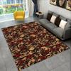 Teppich mit Horror-Totenkopf, Gothic-Hexerei, Teppich für Wohnzimmer, Schlafzimmer, Sofa, Spielzimmer, Fußmatte, Dekoration, rutschfeste Bodenmatte