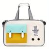 Large capacity pet backpack bag, zip closure, portable and ventilated, with opening and closing doors, suitable for cats and dog