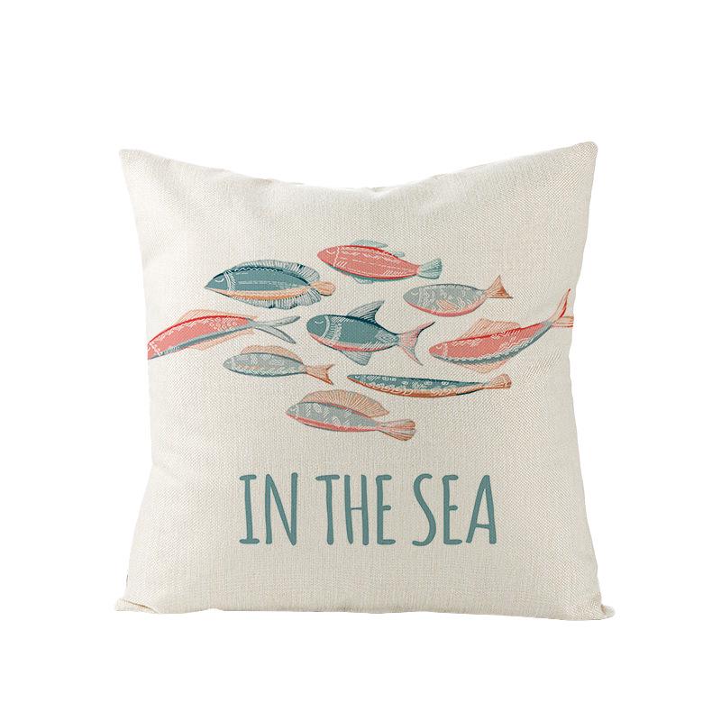 

New Home Mosaic Art Style Polyester Printed Pillow Cover Summer Style Cushion Cover 45 * 45Cm (excluding pillow core)