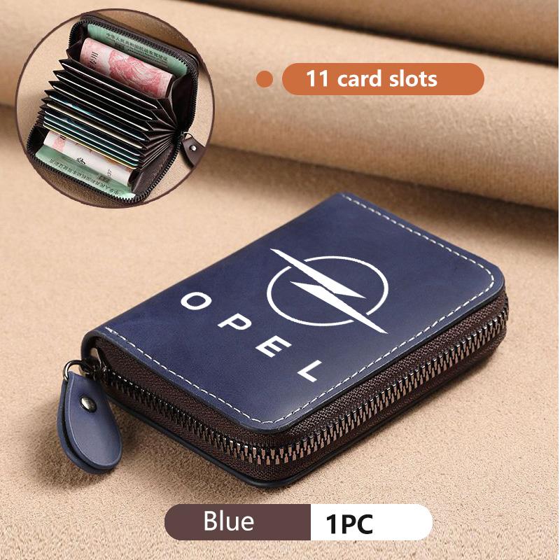 Men's Wallet Leather Billfold Credit Card ID Holder Male Purse For Opel Astra G H J K F Corsa D Zafira B Insignia Mokka Regal