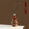 Exquisite Dragon Year Green Sandalwood Keyring & Phone Chain Pendant