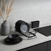 Adjustable Metal Dish Drainer Rack And Silicone Drying Mat Cutlery Holders For Compacts Kitchen Sink Organization Storage